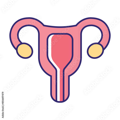 Uterus Organ Vector Icon which can easily modify or edit