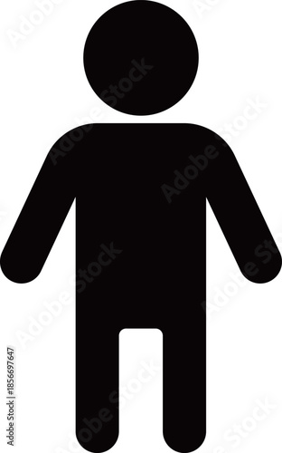 人間のシルエットアイコン　モノトーン