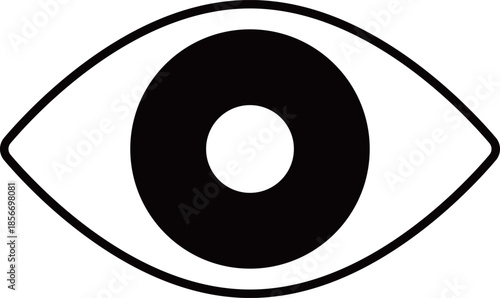 目のアイコン　モノトーン