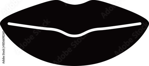 口のアイコン　モノトーン