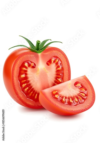 Wallpaper Mural Fresh red tomato cut in half showing seeds and flesh inside  healthy food Torontodigital.ca