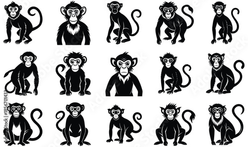 monkey silhouettes