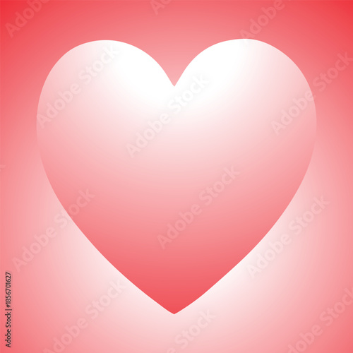 Radiant heart glowing softly in warm gradient of affection