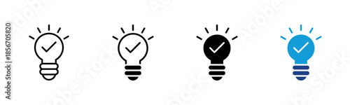 Lighting icon set multiple style collection