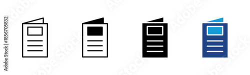 Flyer icon set multiple style collection