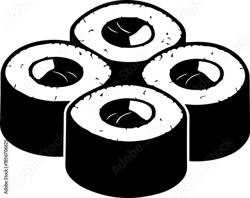 Sleek black garlic press tool on a clean white background with subtle shadow, perfect for culinary and kitchen designs