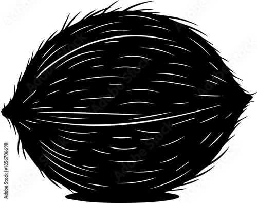 Classic black rolling pin icon for baking, cooking, and culinary design needs