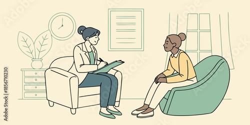 Professional Counseling Session with Female Therapist and Client