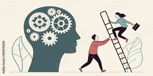 Strategic Thinking and Career Growth Professional Illustration