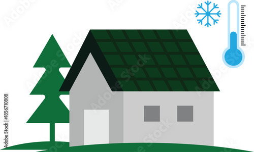 House temperature design concept