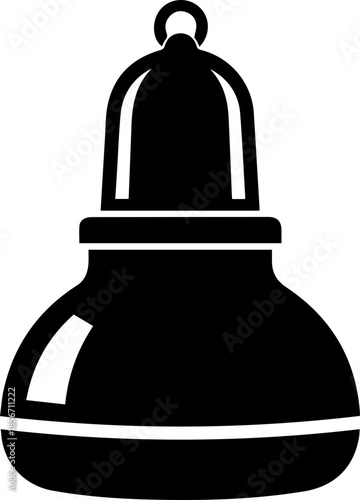 Classic black rolling pin icon for baking, cooking, and culinary design needs