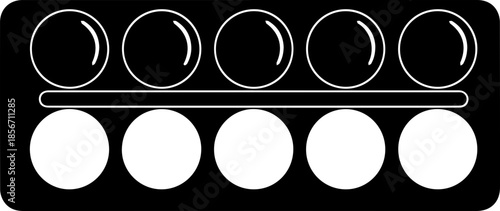 Delicious dumpling icon, a simple black silhouette perfect for culinary menus and food branding, creating instant appetite appeal.