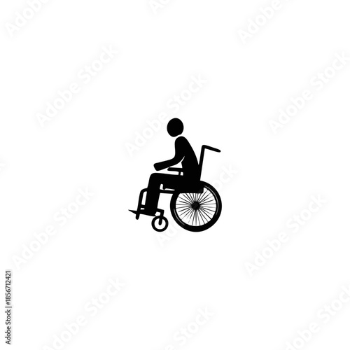 silhouette of a man on a wheelchair