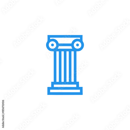 greek column isolated on white background