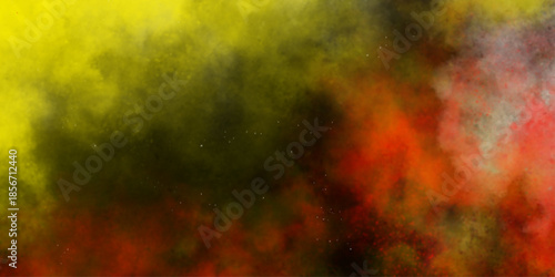 Abstract powder splatted background. multicolor powder explosion on black background. Multicolor powder explosion on black background. Colored cloud. Colorful dust explode. Paint Holi.