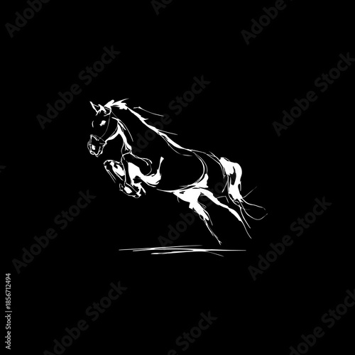 silhouette of a horse