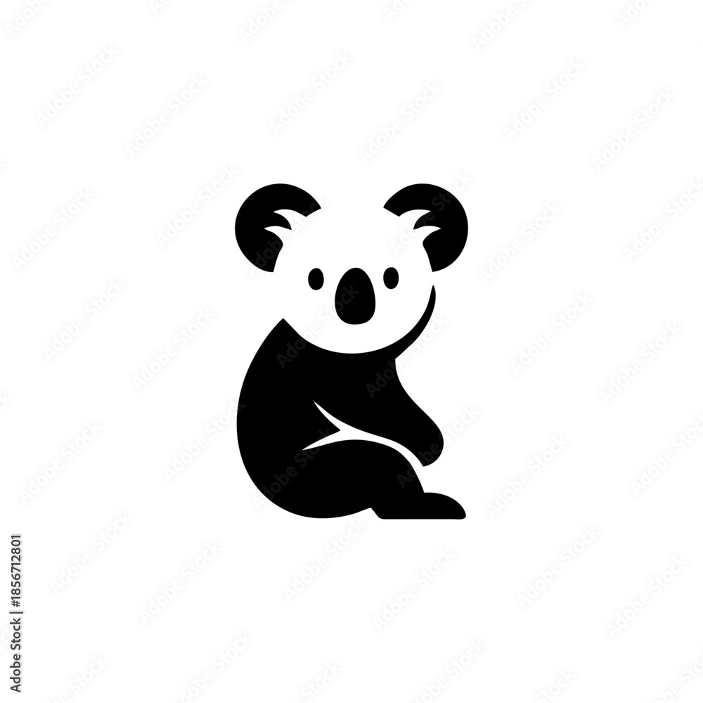 Fototapeta premium koala with a flower vector