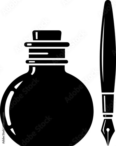 Bold black banana silhouette against a clean white background, perfect for modern design and healthy lifestyle concepts.