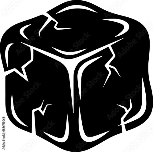 Classic black rolling pin icon for baking, cooking, and culinary design needs