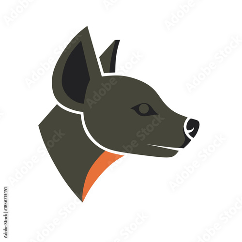 vector illustration of a hyena icon simple