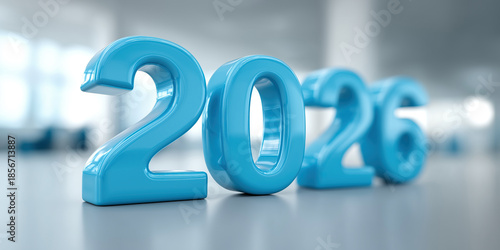 Glossy numerals stand prominently within spacious interior suggesting upcoming strategic initiatives.