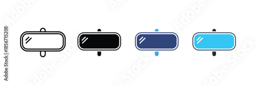 Rear mirror icon vector collection. Rear mirror icon Logo Template Design set. vector illustration