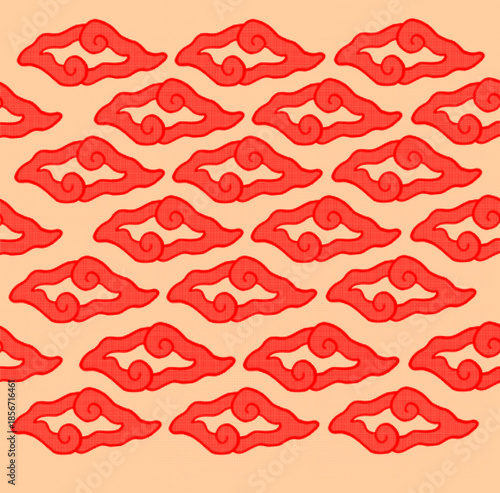 red lips seamless pattern