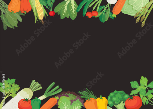 Vegetable frame with copy space illustration
