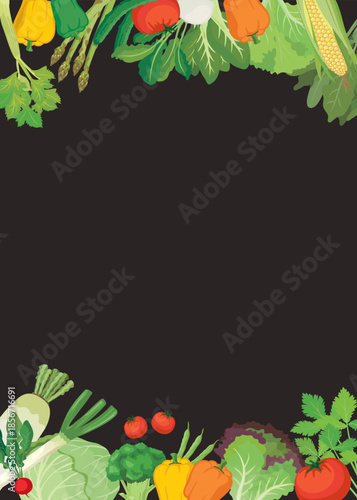 Vegetable frame with copy space illustration
