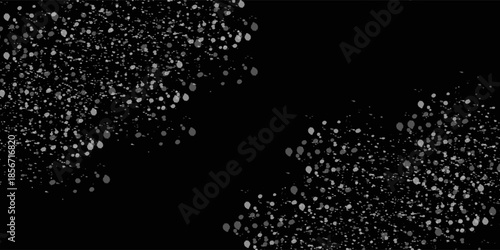 Falling white snow flakes background illustration. Realistic snow snowflakes winter background design