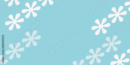 Hand drawn Snow Corner Panel, Rectangular Snow Border, Frost Corner Frame