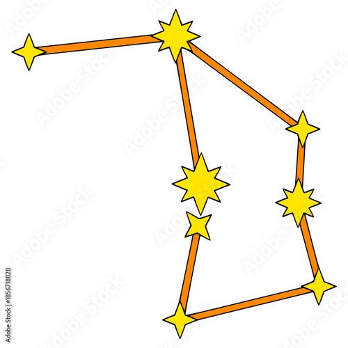 Ara constellation illustration hand drawn isolated vector