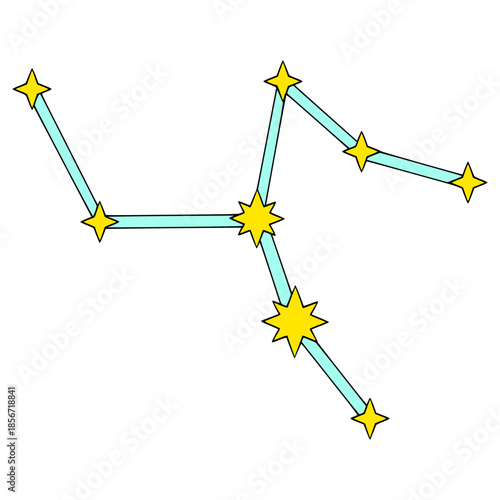 Camelopardalis constellation illustration hand drawn isolated vector