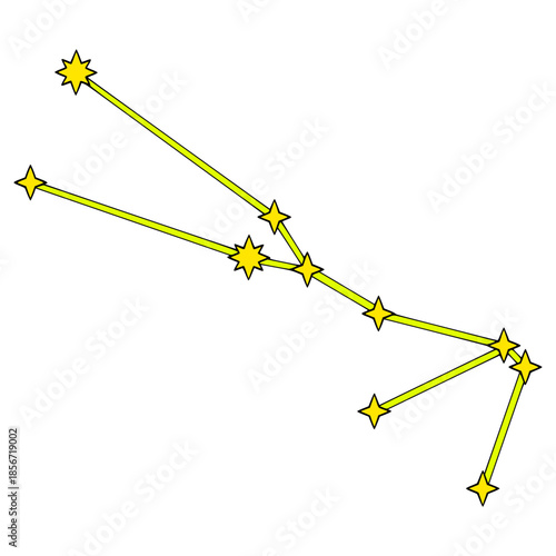 Taurus constellation illustration hand drawn isolated vector