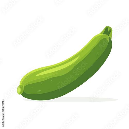 2D flat vector illustration of Zucchini, designed in a clean icon style and isolated on a white background.