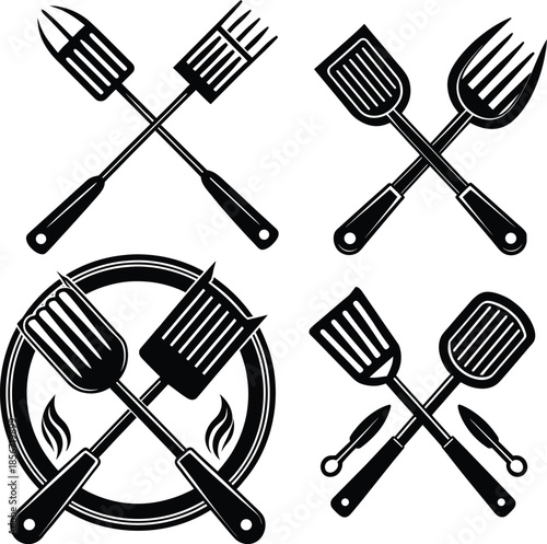 set of kitchen utensils vector