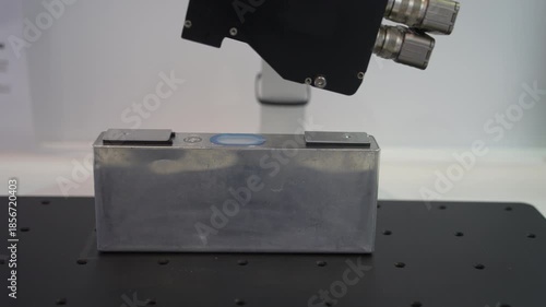 automatic machine measuring the voltage of Smart Battery pack for renewable green energy industry