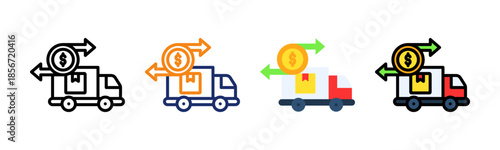 Trade Logistics Icon Multiple Style Collection Set 