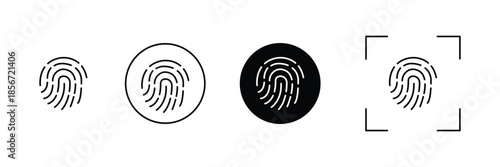 Fingerprint. ID app icon. Finger print accepted icon. Fingerprint scanning. Digital fingerprint, finger print fingerprint lock secure security logo 