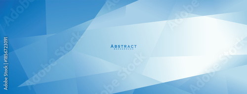 Futuristic light blue abstract geometric background with crystalline shards and glowing polygonal patterns for science and data network concepts.