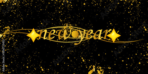 Happy newyear letters banner, Happy new year vector art and illustration. can use for, landing page, template, ui, web, mobile app, poster, banner, flyer, background