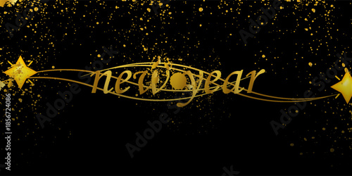 Happy newyear letters banner, Happy new year vector art and illustration. can use for, landing page, template, ui, web, mobile app, poster, banner, flyer, background