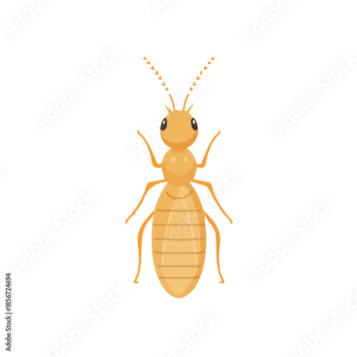2D flat vector illustration of Termite Queen, clean and minimal icon style, isolated on white background.