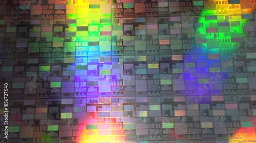 Silicon Wafers and Microcircuits of semiconductor material,used in electronics for the fabrication of integrated circuits 