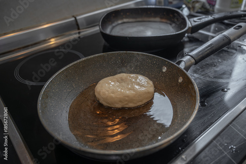 Fried Pies Made from Yeast Dough in a Hot Pan
