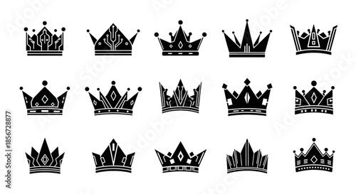 Royal crown majestic emblems, ideal for branding, logo design, and regal themed projects, adds a touch of class and sophistication to your designs