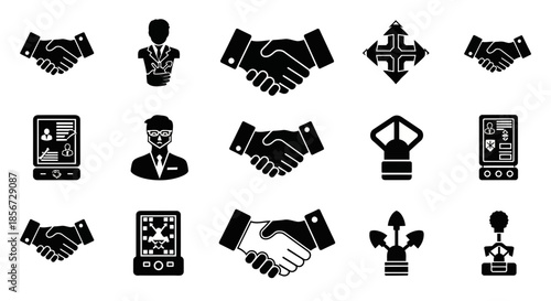 Professional business connections and career growth opportunities, showcasing agreements, leadership, and modern technology solutions for strategic partnerships