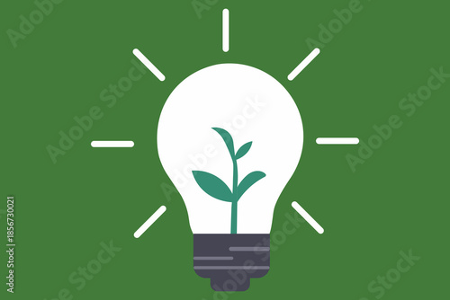 Green Idea With Plant Growth