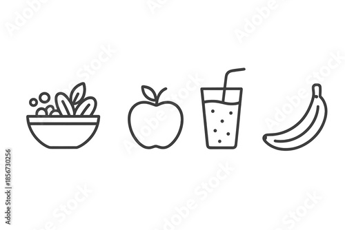 Healthy food icons
