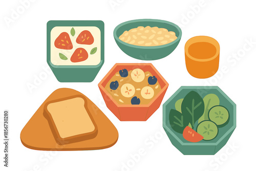 Healthy Breakfast and Lunch Spread